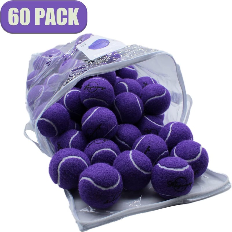 Magicorange Tennis Balls, 60 Pack Advanced Training Tennis Balls Practice Ball, Pet Dog Playing Balls,Good for Beginner Training Ball - Image 2